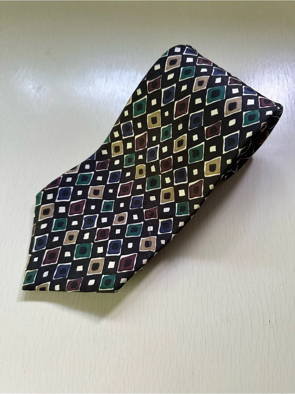 VTG Pierre Cardin Silk Men's Abstract Patterned Tie Multicolor